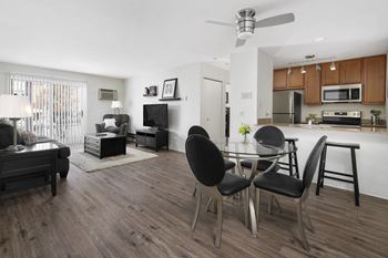 Plank flooring - dining room